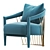 Elegant Dorothy Armchair: Timeless Design 3D model small image 3