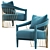 Elegant Dorothy Armchair: Timeless Design 3D model small image 4