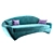 Luxury Stamped Wood Ontario Sofa 3D model small image 1