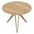 Modern Round Wooden Table 3D model small image 3