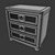 Coastal Pine Pavilion Bedside Table 3D model small image 3