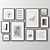 Versatile 10-Piece Picture Frame Set 3D model small image 3