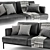 Natuzzi Estro 3042: Stylish Sofa for Modern Living 3D model small image 3