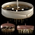 Elegant Leather Gold Chandelier 3D model small image 2