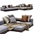 Sleek Connery Sofa by Minotti 3D model small image 2