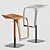 Elegant Leaf 2081 Bar Stool 3D model small image 1