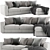 Flexform Asolo Modern Sectional Sofa 3D model small image 4