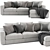 Flexform Asolo Modern Sectional Sofa 3D model small image 1