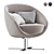 Elegant Boule Armchair 3D model small image 1