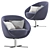 Elegant Boule Armchair 3D model small image 4