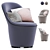 Elegant Eddy Accent Chair: Contemporary Style Statement 3D model small image 1