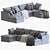 Modern Grey Sofa 09 3D model small image 1