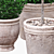 Artificial Boxwood Bushes in Stylish Pots 3D model small image 3