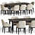 Elegant Dining Set 96: Versatile, Stylish & Modern 3D model small image 1