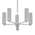 Elegant Jeanette Chandelier - Chromium 3D model small image 2