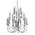 Classic Chrome Metal Chandelier 3D model small image 1