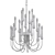 Classic Chrome Metal Chandelier 3D model small image 2