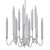 Modern Candle-Shaped Chandelier 3D model small image 2