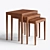 Rustic Wood Nesting Tables by ZARA HOME 3D model small image 1