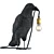 Elegant Crow Mat Black Lamp 3D model small image 1