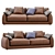 Luxurious Leather Sofa: James By Montauksofa 3D model small image 3