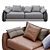 Luxurious Leather Sofa: James By Montauksofa 3D model small image 5