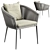 Elegant Gray Muse Dining Chair 3D model small image 1
