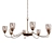 Oval 8-Arm Chandelier: Elegant Illumination Masterpiece 3D model small image 1