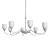 Oval 8-Arm Chandelier: Elegant Illumination Masterpiece 3D model small image 2