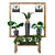 Wooden Plant Collection Stand 3D model small image 5