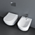 White Bidet and Toilet Set | 3DS Max 2015 Model 3D model small image 2