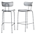 Majestic Muse Bar Stool 3D model small image 4