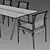 Gloster Split & Sway Dining Set 3D model small image 3