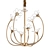 Floral Brass Chandelier: Dominica 3D model small image 1