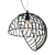 Elegant Black Dana Pendant Light 3D model small image 1