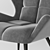 Elegant Gray Armchair: Halmar Tyrion 3D model small image 3