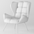 Elegant Gray Armchair: Halmar Tyrion 3D model small image 5