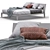 Minimalist Meridiani Bed PORT 3D model small image 3