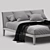 Minimalist Meridiani Bed PORT 3D model small image 5