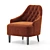 Elegant Berto Armchair: Luxurious Comfort 3D model small image 3