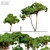 Stone Pine Tree Bundle: 2 Models, Vray Material Library 3D model small image 1