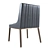 Vintage Leather Dining Chair 3D model small image 3