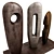 Modern Set of Three Sculptures 3D model small image 2