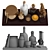 Golden Bar & Cocktail Decor Set 3D model small image 2