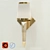Golden Elegance Wall Sconce 3D model small image 2