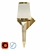 Golden Elegance Wall Sconce 3D model small image 1