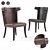 Murray Leather Dining Chair 3D model small image 3