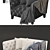 Elegant Eichholtz Jason Chair + Blanket 3D model small image 5