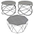 Mystique Glass-Top Table | Metal & Glass | 55cm x 70cm 3D model small image 2