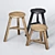 Wooden Accent Stool: Versatile and Stylish 3D model small image 3